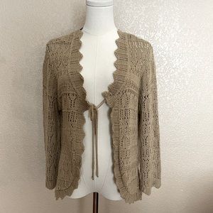 White Stag XL Gold Cardigan with Tie String